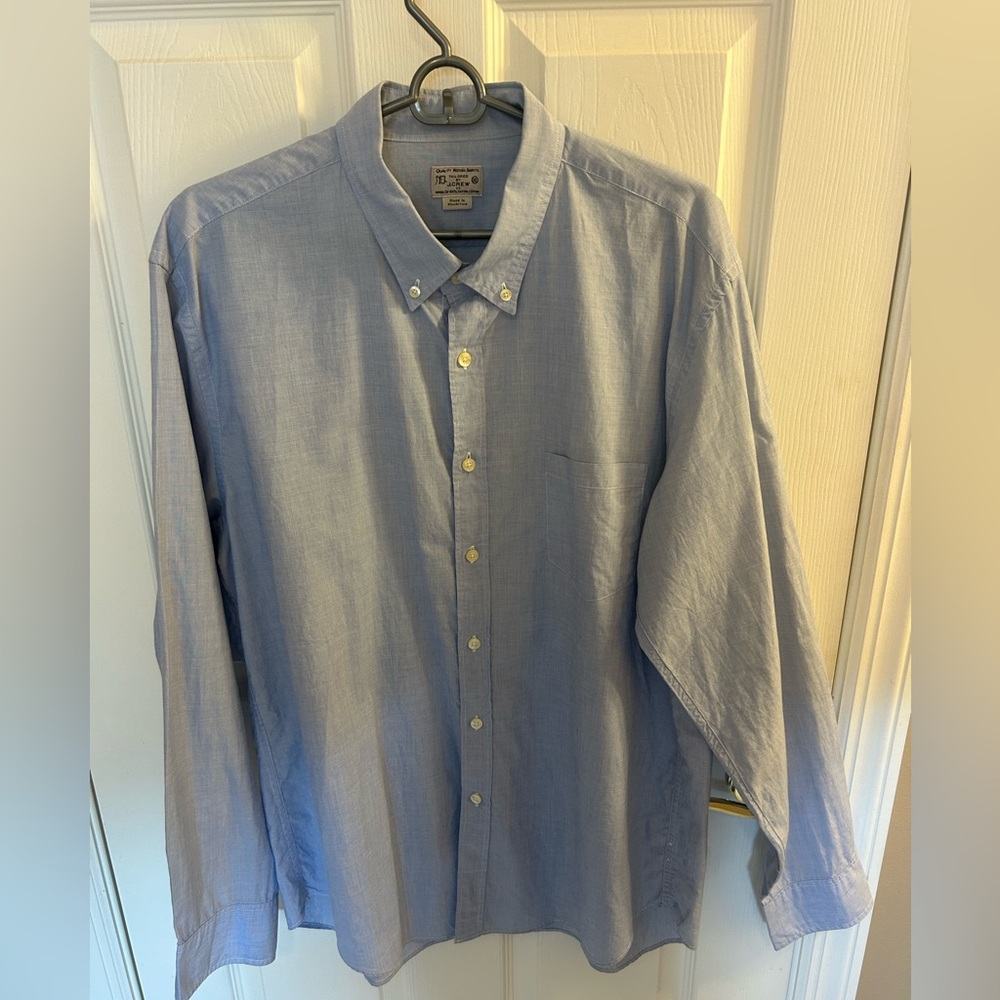 J. CREW Oxford Collar Button Down Blue Extra Large XL